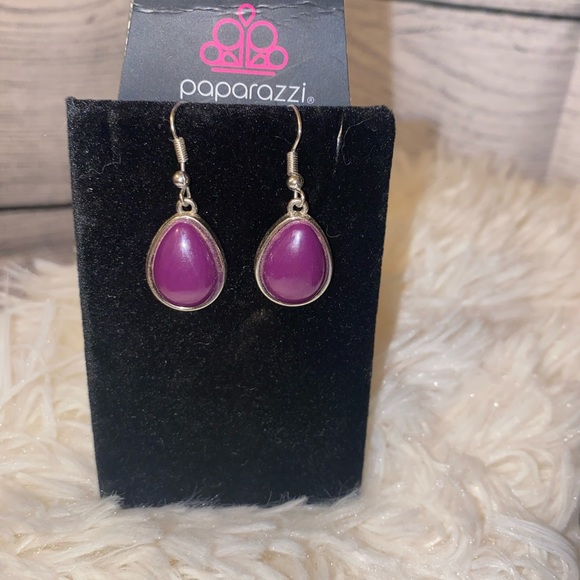 Purple Statement necklace and earring set - Picture 2 of 4